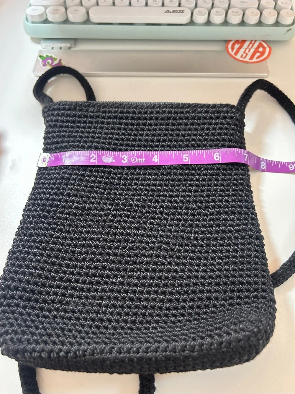 The Sak Black Crochet Crossbody Bag